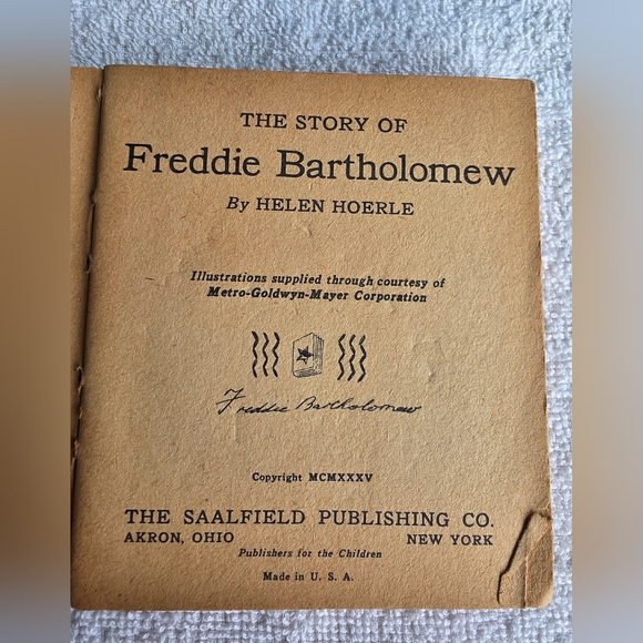 The Story of Freddie Bartholomew Book Vintage Book - Picture 3 of 11